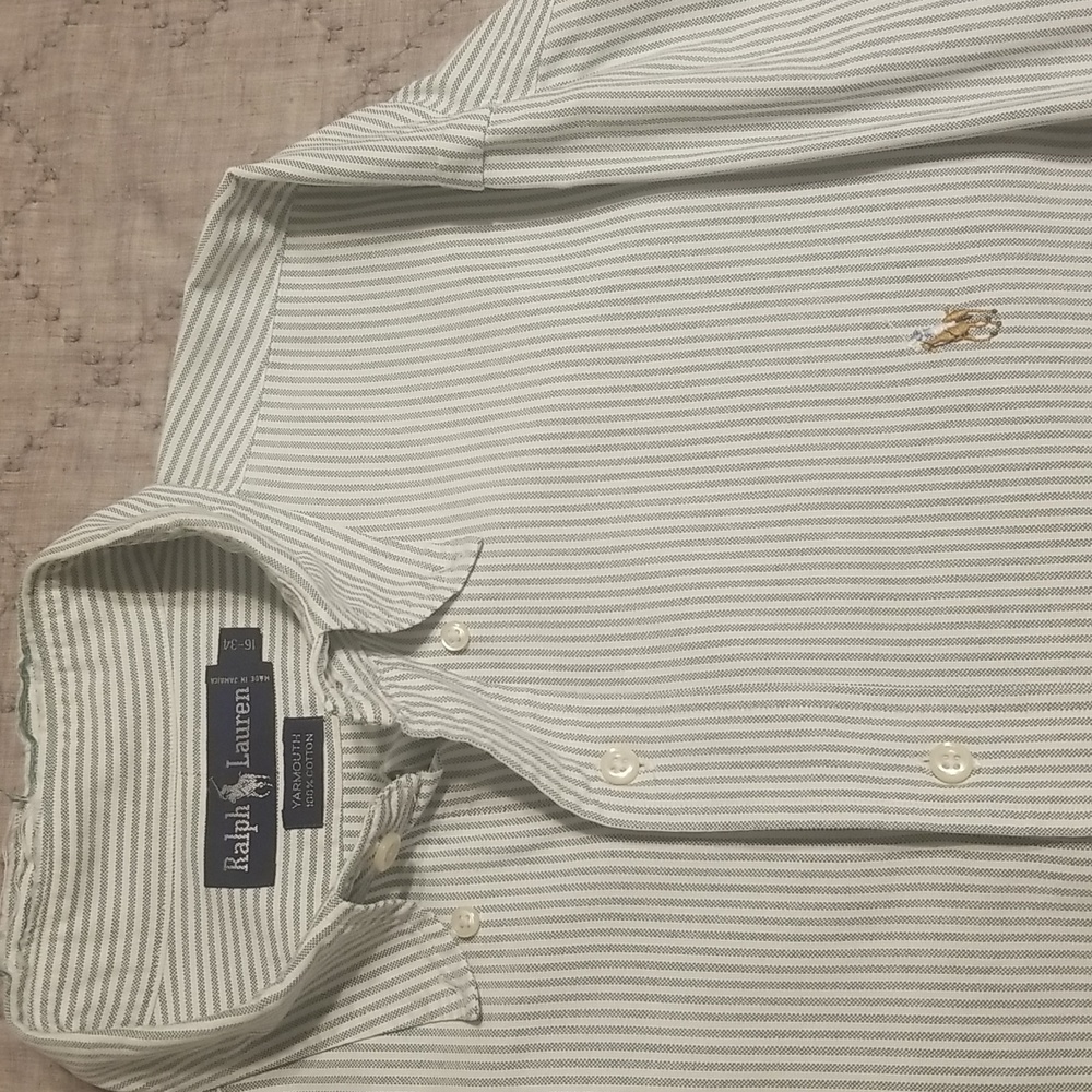 Polo Ralph Lauren Yarmouth Green University Stripe Oxford Cloth Button Down